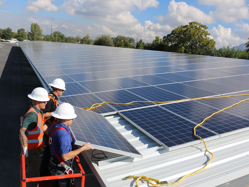 Standing seam roof solar panels clearance