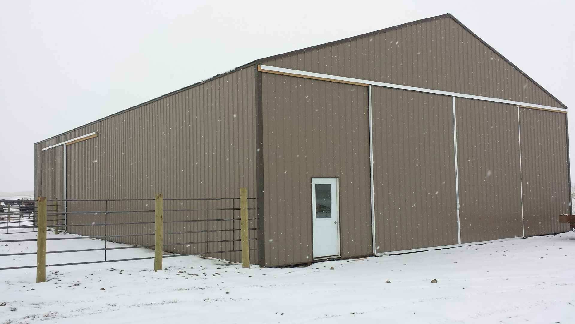 Metal Building in Snowy South Dakota