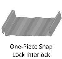 One-Piece Snap Lock Interlock Standing Seam