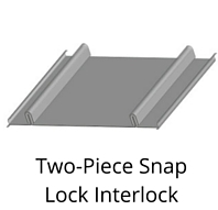 Two-piece Snap Lock Interlock Standing Seam