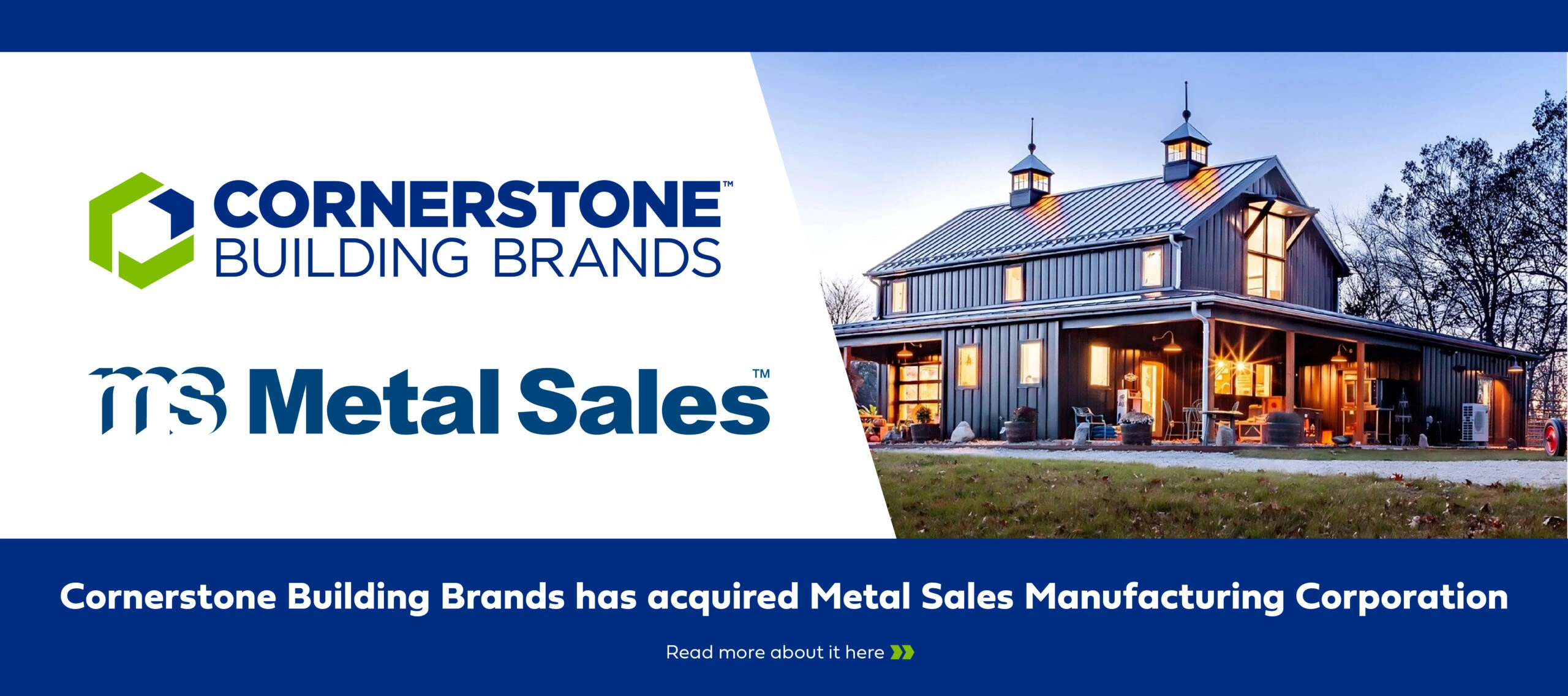 Cornerstone Building Brands acquires Metal Sales Manufacturing Corp.